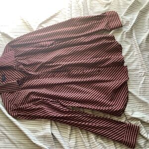 Ted Baker Red and White Striped Casual Shirt